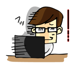 Square people who talk come sticker #10011860