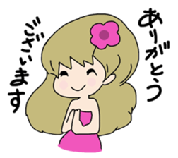 She is a cute girl! sticker #10012363