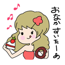 She is a cute girl! sticker #10012377