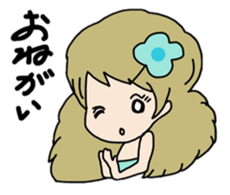 She is a cute girl! sticker #10012386