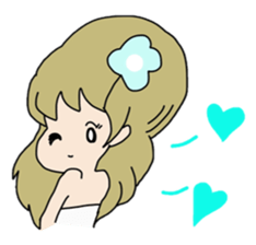 She is a cute girl! sticker #10012396