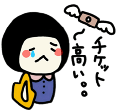 The girl meets ART sticker #10012482