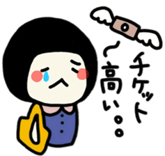 The girl meets ART sticker #10012482