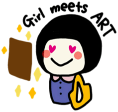 The girl meets ART sticker #10012491