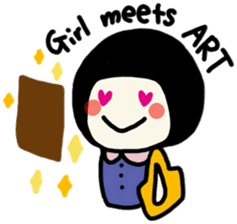 The girl meets ART sticker #10012491