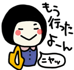 The girl meets ART sticker #10012516