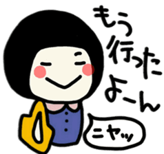 The girl meets ART sticker #10012516