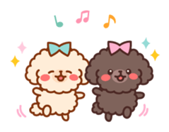So lovely toy Poodle sticker #10012591