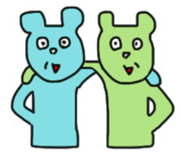 mokichi bear sticker #10012651