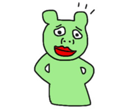 mokichi bear sticker #10012659