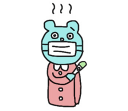 mokichi bear sticker #10012662