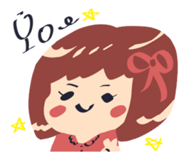 little  cute  girl sticker #10012904