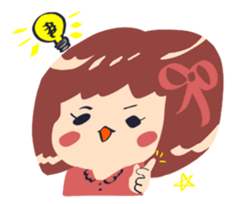 little  cute  girl sticker #10012906