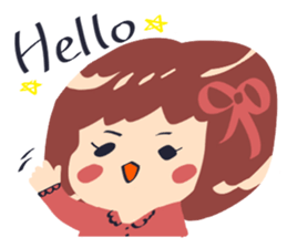 little  cute  girl sticker #10012907