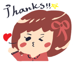 little  cute  girl sticker #10012910