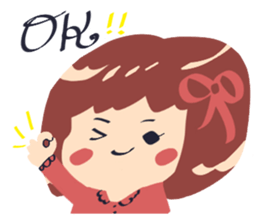 little  cute  girl sticker #10012913