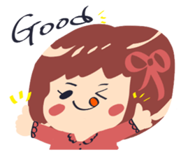 little  cute  girl sticker #10012914