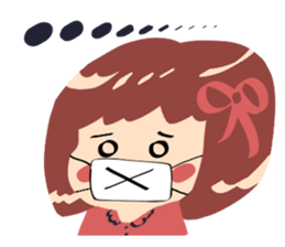 little  cute  girl sticker #10012915