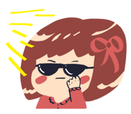 little  cute  girl sticker #10012916