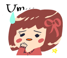 little  cute  girl sticker #10012917