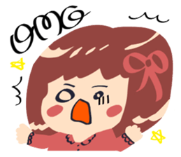 little  cute  girl sticker #10012919