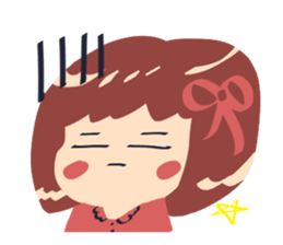 little  cute  girl sticker #10012920