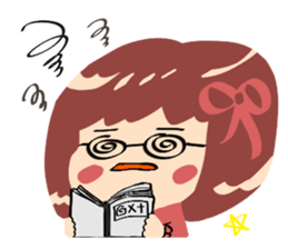 little  cute  girl sticker #10012921