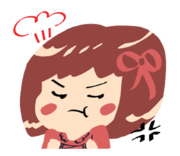 little  cute  girl sticker #10012922