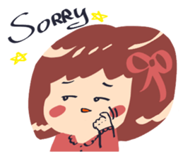 little  cute  girl sticker #10012923