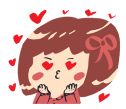 little  cute  girl sticker #10012924