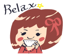 little  cute  girl sticker #10012925