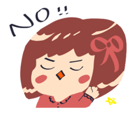 little  cute  girl sticker #10012927