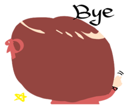 little  cute  girl sticker #10012928