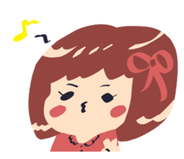 little  cute  girl sticker #10012930