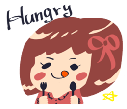 little  cute  girl sticker #10012931