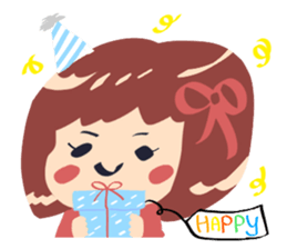 little  cute  girl sticker #10012932