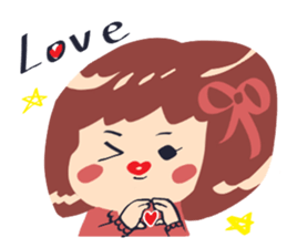 little  cute  girl sticker #10012934