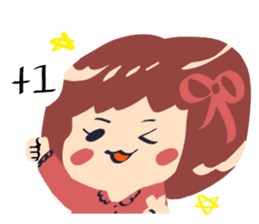 little  cute  girl sticker #10012935