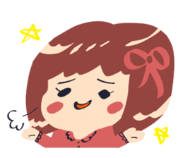 little  cute  girl sticker #10012936