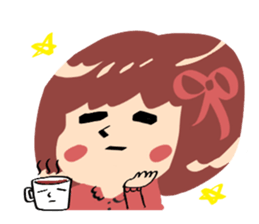 little  cute  girl sticker #10012937