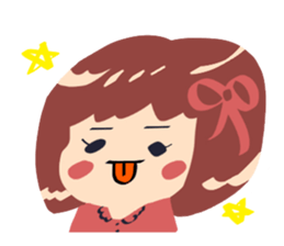 little  cute  girl sticker #10012938