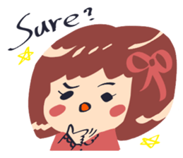 little  cute  girl sticker #10012939