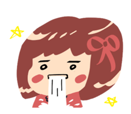 little  cute  girl sticker #10012940