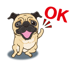A sticker willingly. Pug sticker #10013147