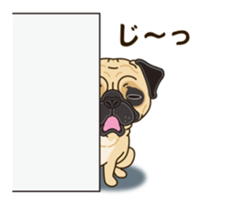 A sticker willingly. Pug sticker #10013177