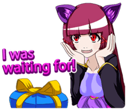 White Day of the specter Girl English sticker #10015729