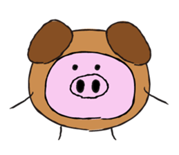 I am a pig. sticker #10015933