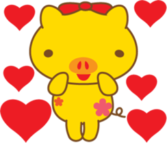 gold pig01 sticker #10016227