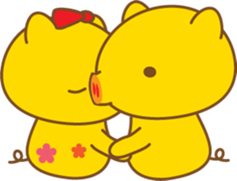 gold pig01 sticker #10016229