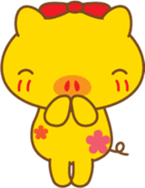 gold pig01 sticker #10016231